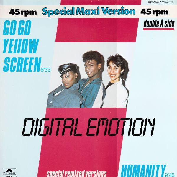 Digital Emotion : Go Go Yellow Screen / Humanity (12", Maxi)