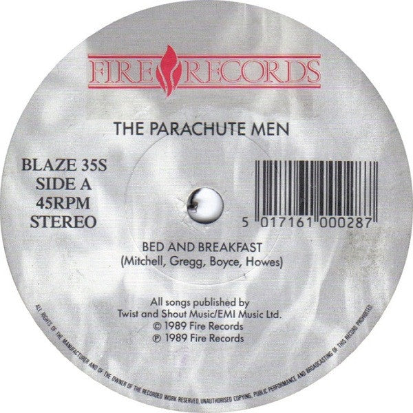 The Parachute Men : Bed And Breakfast (7", Single)