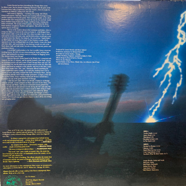 Lonnie Brooks : Bayou Lightning (LP, Album)