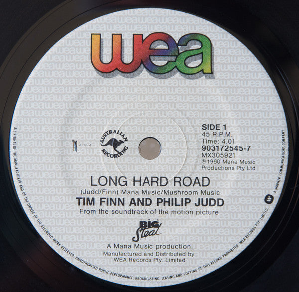 Tim Finn & Phil Judd : Long Hard Road (7")