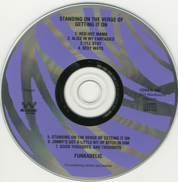 Funkadelic : Standing On The Verge Of Getting It On (CD, Album, RE)