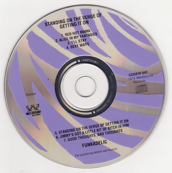 Funkadelic : Standing On The Verge Of Getting It On (CD, Album, RE)