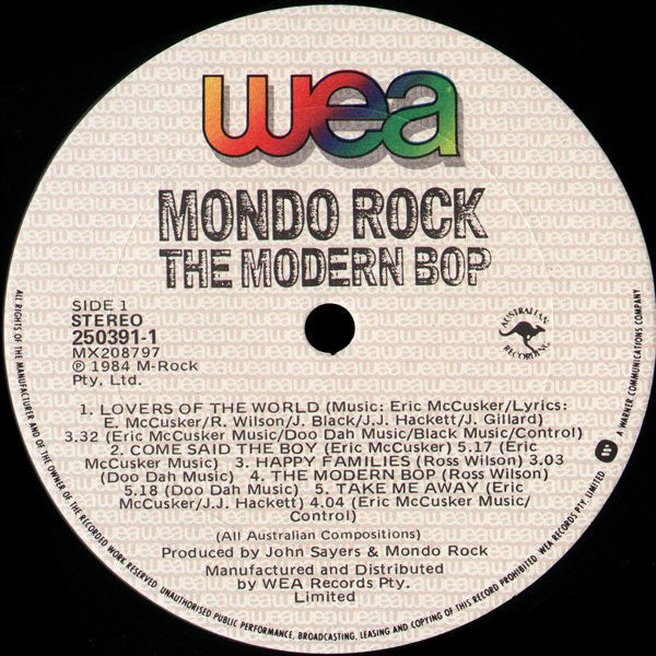 Mondo Rock : The Modern Bop (LP, Album)