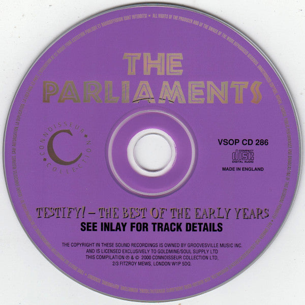The Parliaments : Testify! - The Best Of The Early Years (CD, Comp, Mono)
