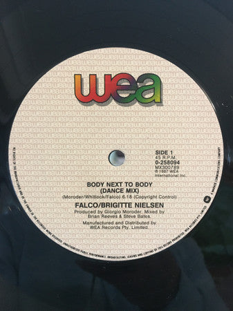 Falco Meets Brigitte Nielsen : Body Next To Body (12", Single)