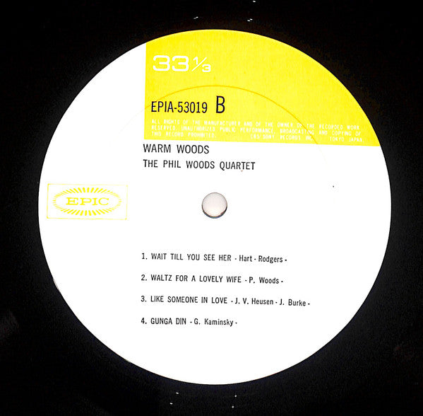 The Phil Woods Quartet : Warm Woods (LP, Album, Mono)