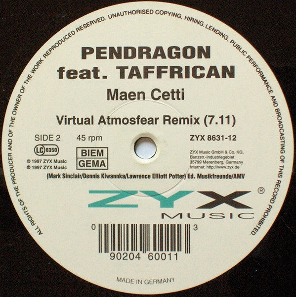 Pendragon Feat. Taffrican : Maen Cetti (12")