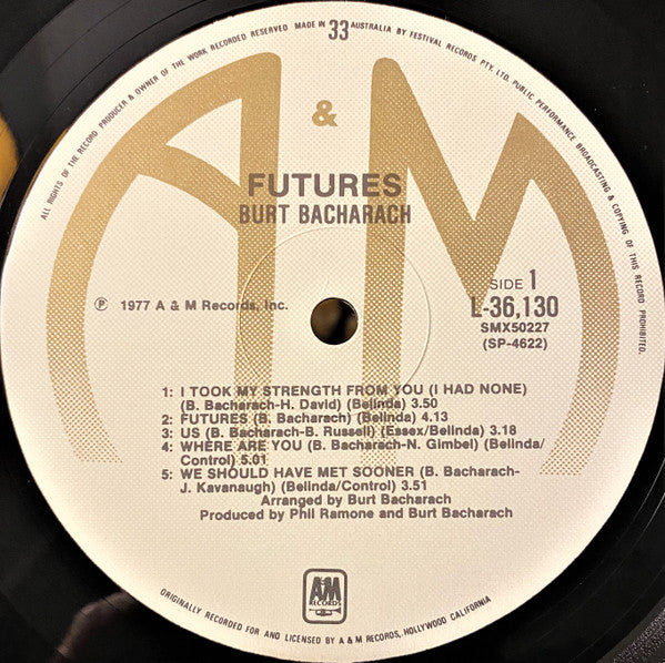 Burt Bacharach : Futures (LP, Album)