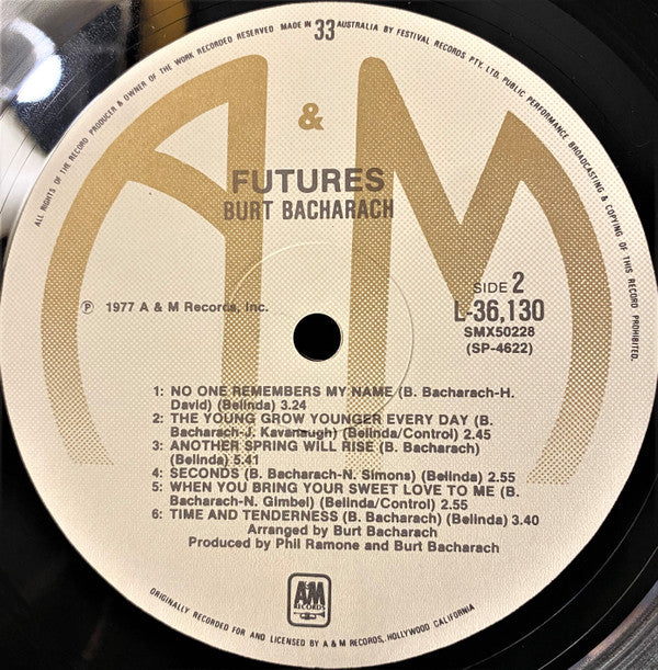 Burt Bacharach : Futures (LP, Album)