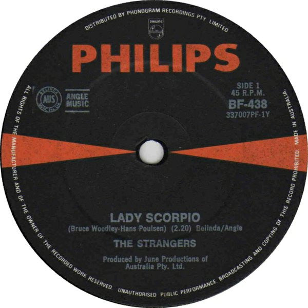 The Strangers (14) : Lady Scorpio (7", Single)