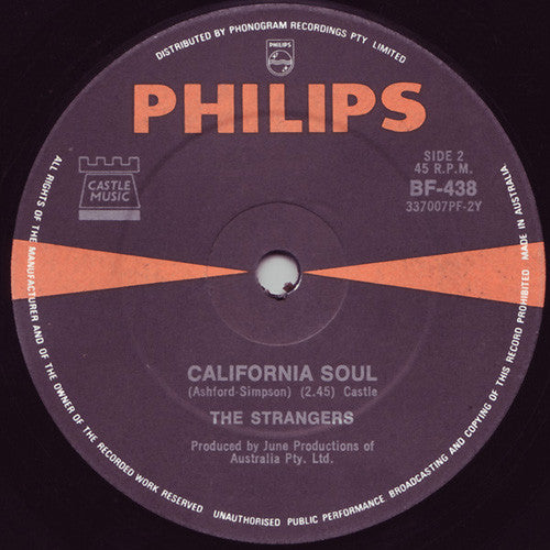 The Strangers (14) : Lady Scorpio (7", Single)