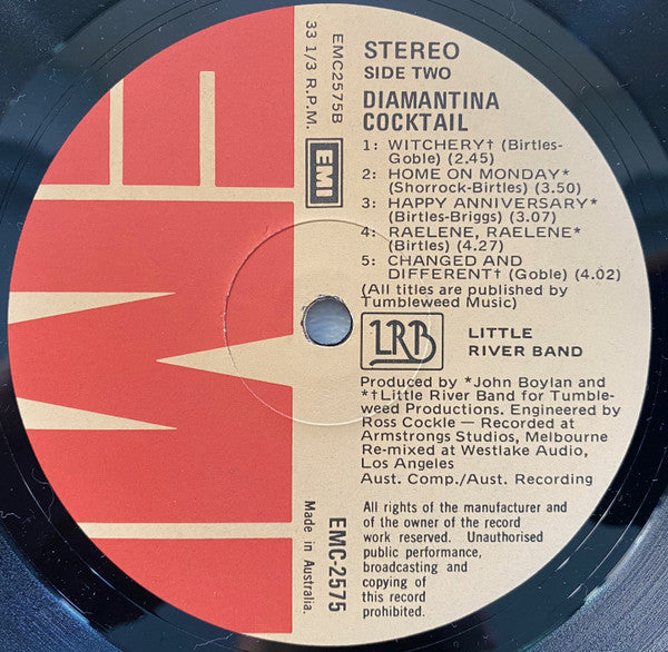 Little River Band : Diamantina Cocktail (LP, Album)