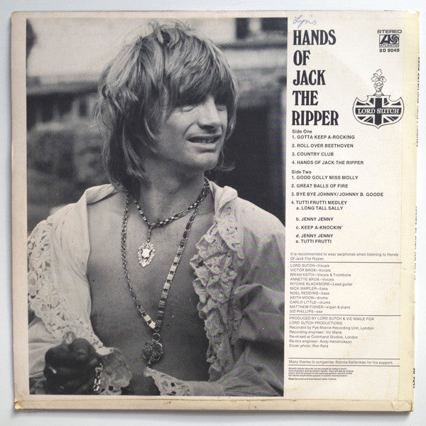 Lord Sutch And Heavy Friends : Hands Of Jack The Ripper (LP, Album)