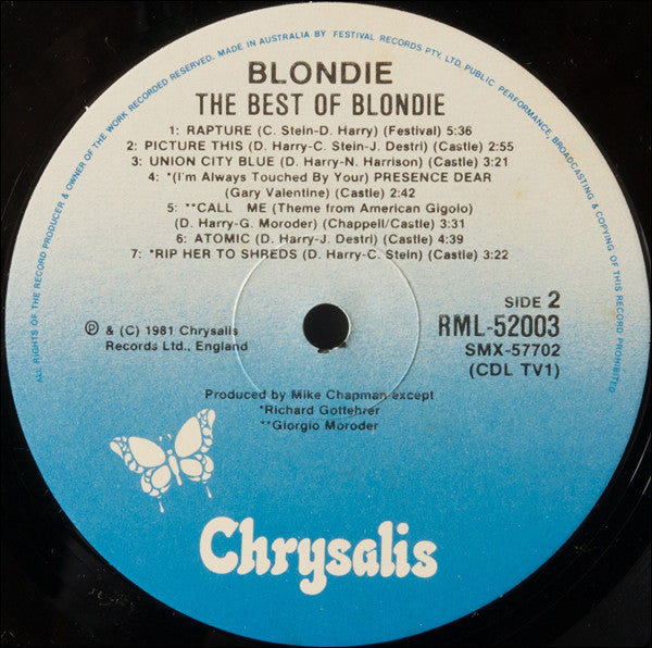Blondie : The Best Of Blondie (LP, Comp)