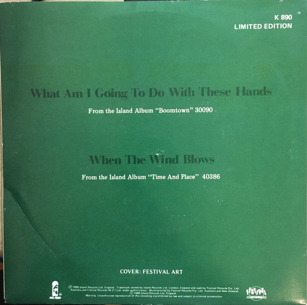Andrew Cash : What Am I Going To Do With These Hands (7", Single)