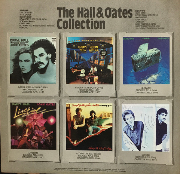 Daryl Hall & John Oates : The Hall And Oates Collection (LP, Comp)