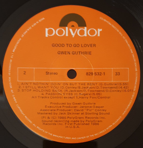 Gwen Guthrie : Good To Go Lover (LP, Album)