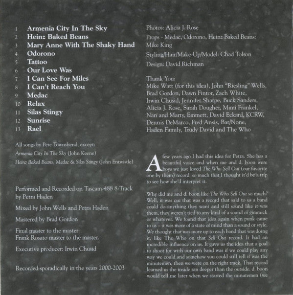Petra Haden : Petra Haden Sings: The Who Sell Out (CD, Album)