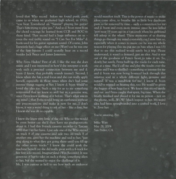 Petra Haden : Petra Haden Sings: The Who Sell Out (CD, Album)