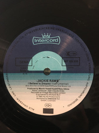 Jackie Rawe : I Believe In Dreams (12", Maxi, Bla)