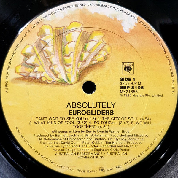 Eurogliders : Absolutely! (LP, Album)