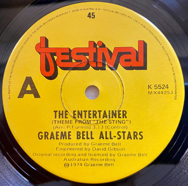 Graeme Bell All Stars : The Entertainer (Theme From &quot;The Sting&quot;) (7&quot;, Single)