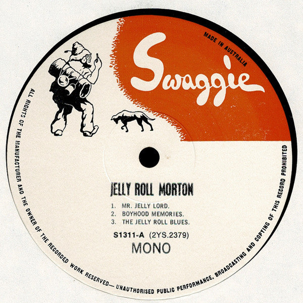 Jelly Roll Morton : The Library Of Congress Recordings Volume One (LP, Album, Mono)