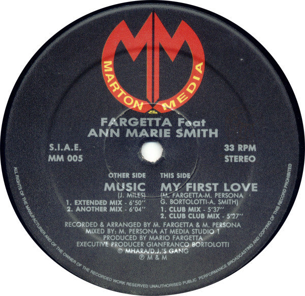 Fargetta Featuring Ann-Marie Smith : Music / My First Love (12")