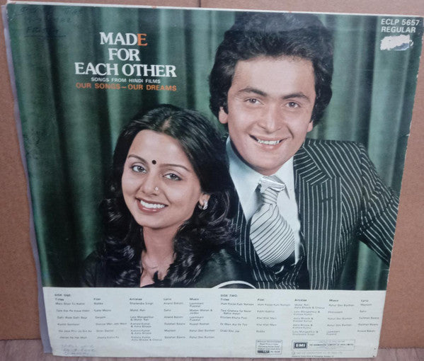 Various : Made For Each Other(Songs From Hindi Films) Our Songs-Our Dreams (LP, RE)