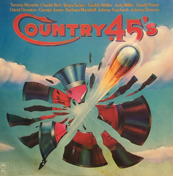 Various : Country .45's (2xLP, Comp)