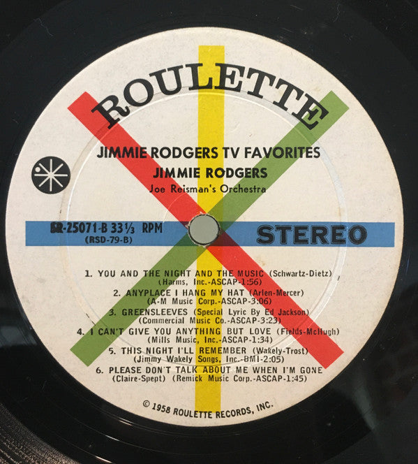 Jimmie Rodgers (2) : TV Favorites Volume 1 (LP, Album)