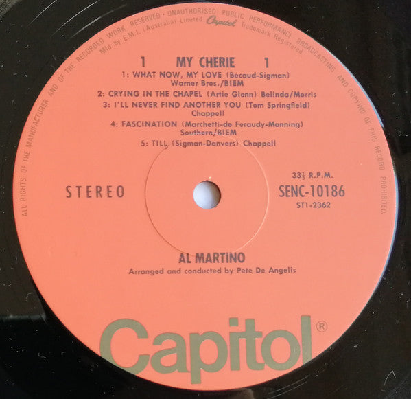 Al Martino : My Cherie (LP, Album, RE)