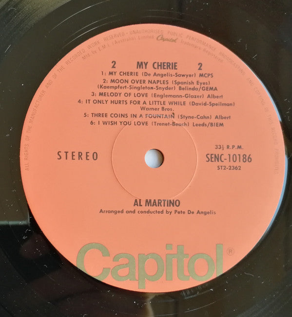 Al Martino : My Cherie (LP, Album, RE)