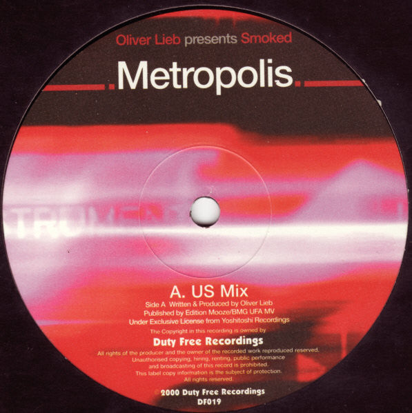 Oliver Lieb Presents Smoked : Metropolis (12")