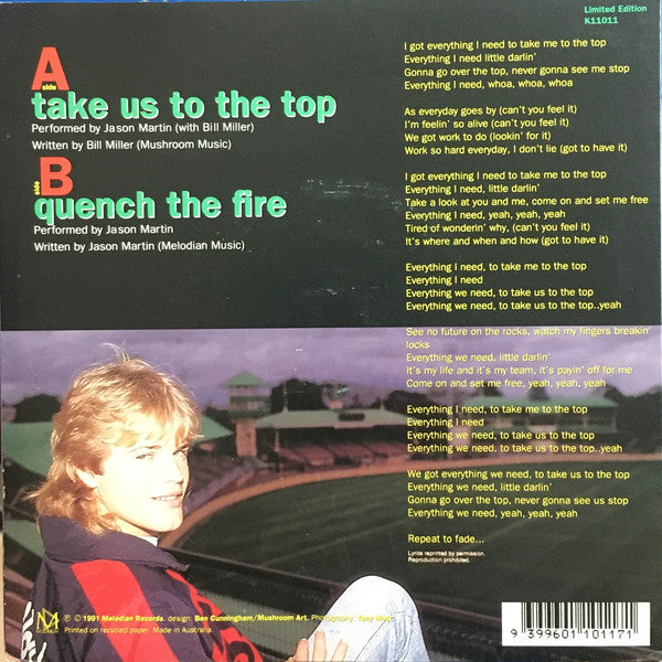 Jason Martin : Take Us To The Top (7", Ltd)