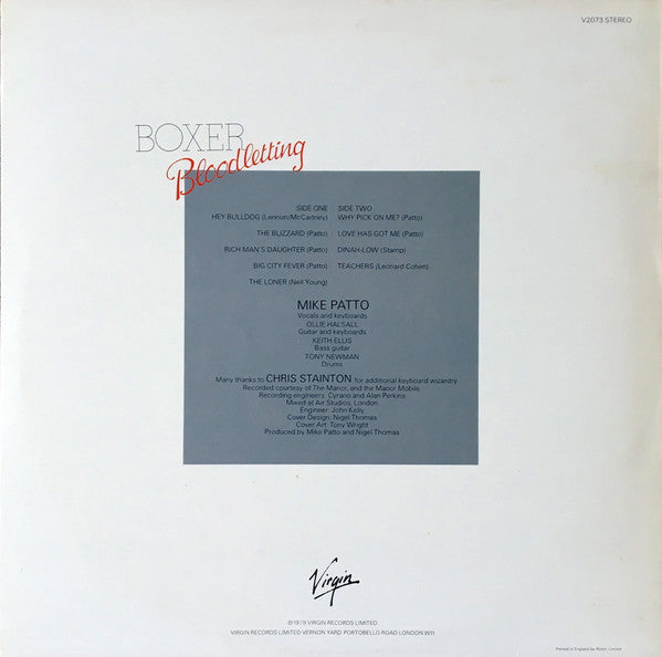 Boxer (2) : Bloodletting (LP, Album)