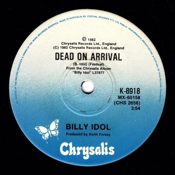 Billy Idol : White Wedding (7", Single)