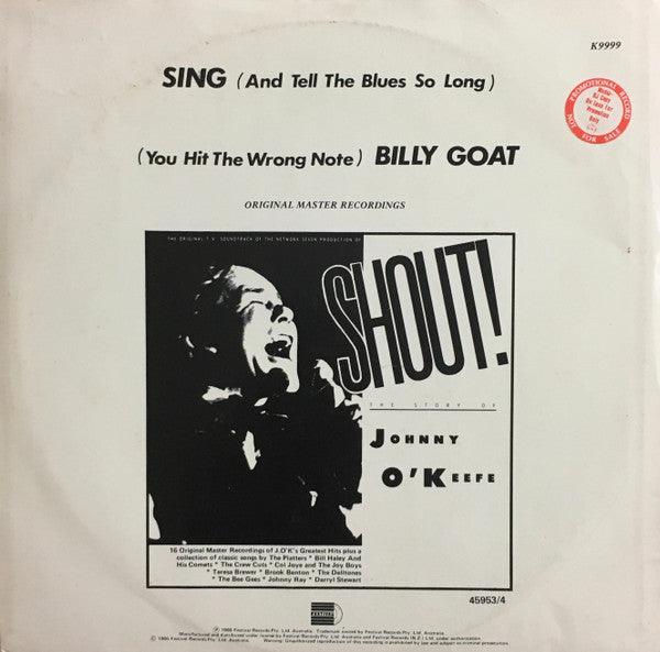 Johnny O'Keefe : Sing (And Tell The Blues So Long) (10", Single, Ltd, Promo)