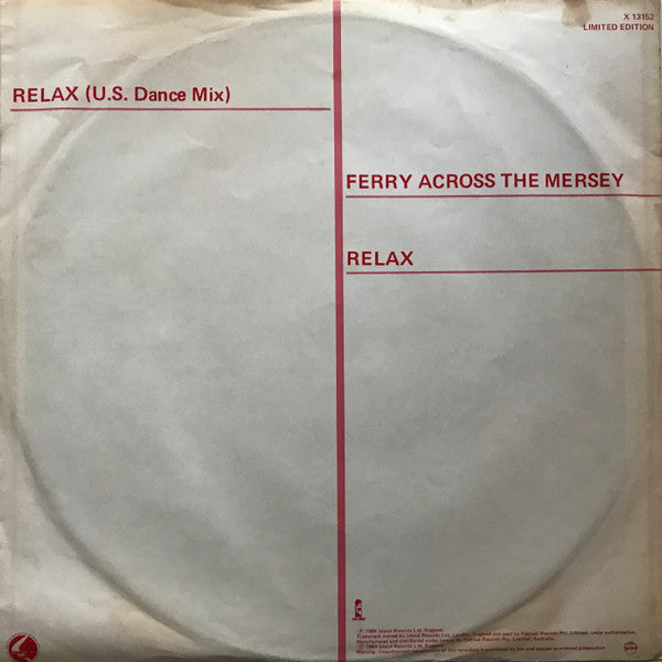 Frankie Goes To Hollywood : Relax (U.S. Dance Mix) (12", Single, Ltd)