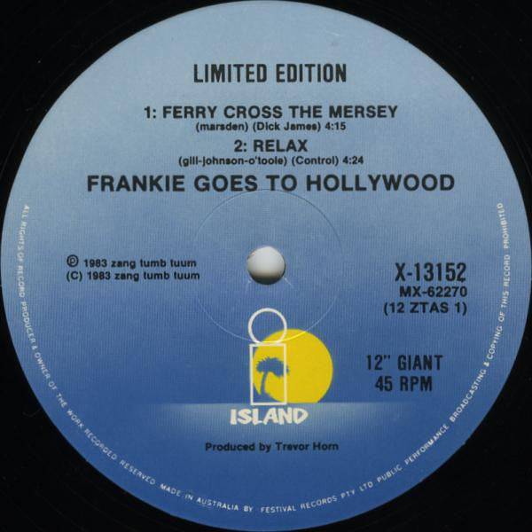 Frankie Goes To Hollywood : Relax (U.S. Dance Mix) (12", Single, Ltd)