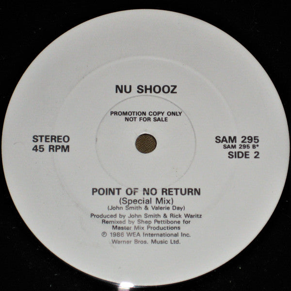 Nu Shooz : Point Of No Return (Special Mix) (12", S/Sided, Promo)