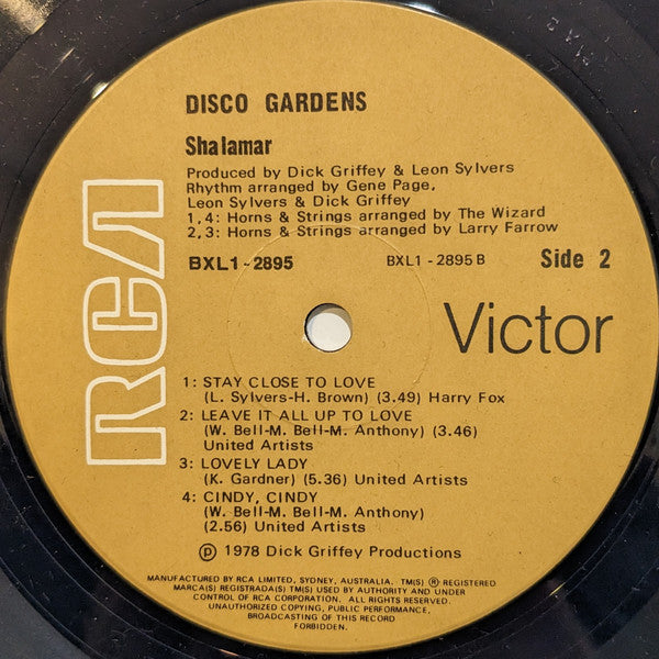 Shalamar : Disco Gardens (LP, Album)