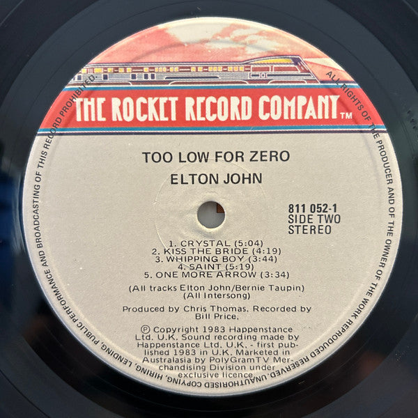 Elton John : Too Low For Zero (LP, Album)