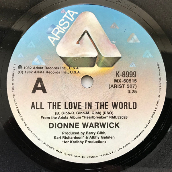 Dionne Warwick : All The Love In The World (7&quot;, Single)