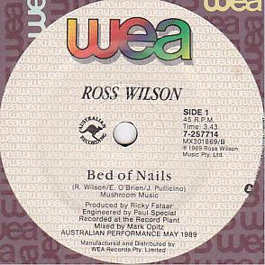 Ross Wilson (2) : Bed Of Nails (7", Single)