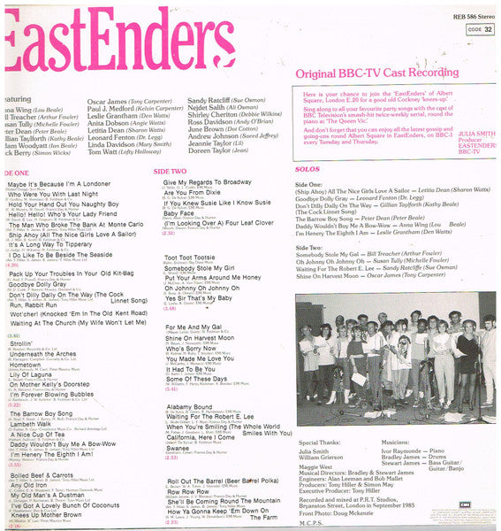 The 1985 Cast Of Eastenders : Eastenders Sing-Along (LP, Album)