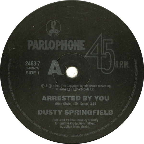 Dusty Springfield : Arrested By You (7&quot;, Single)