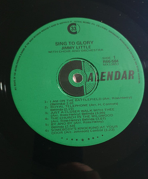 Jimmy Little : Sing To Glory (LP, Album, Mono, RE)