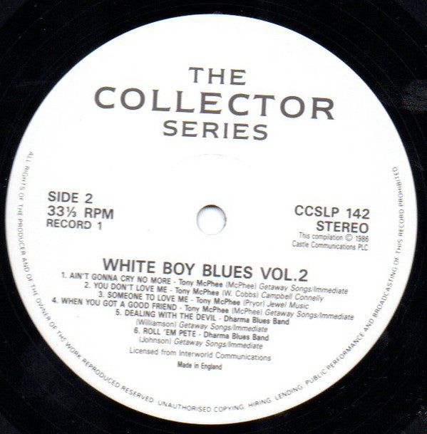 Various : White Boy Blues, Volume 2 (2xLP, Comp)