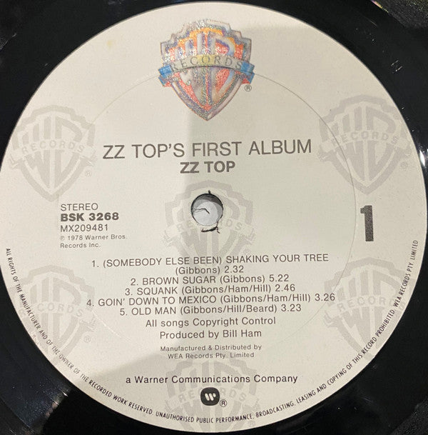 ZZ Top : First Album (LP, Album, RE)